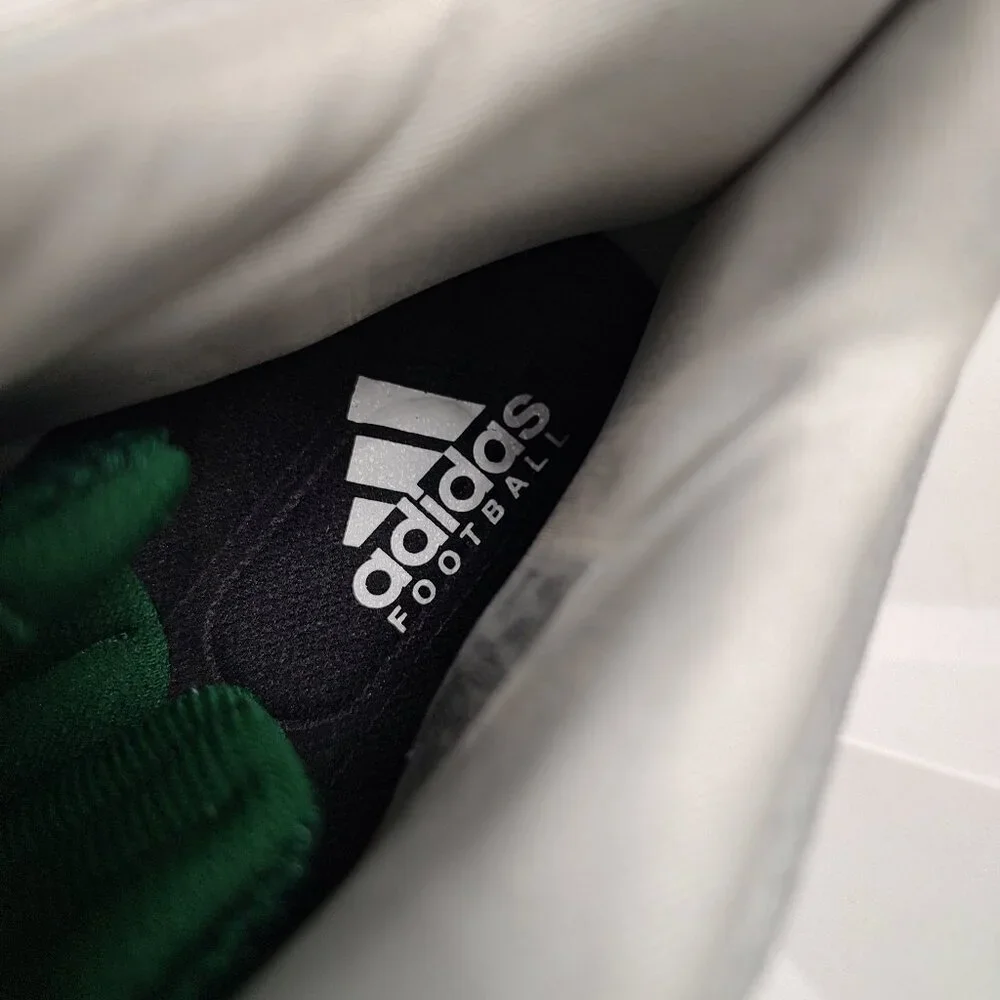 Adidas Mens Football Cleats 16 White Green Shoe Lacrosse Freak Carbon Mid - Picture 12 of 14